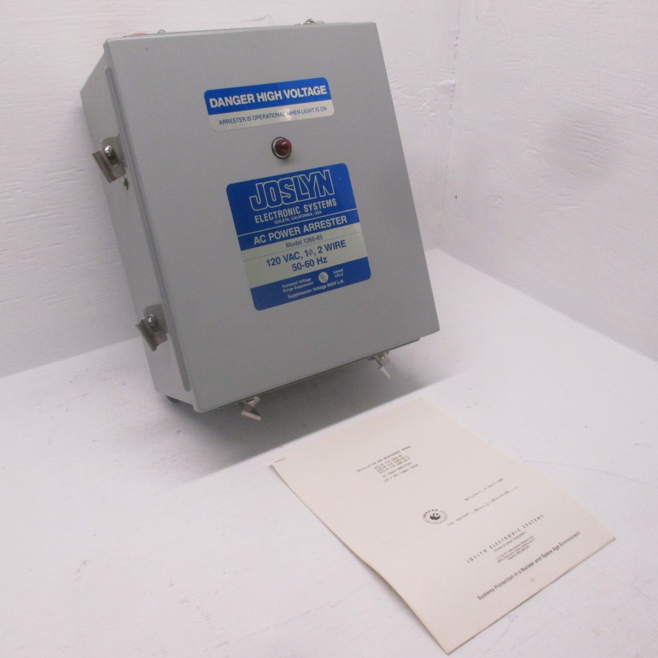 NEW Joslyn 1260-85 AC Power Arrester 120V 1P 2W Transient
